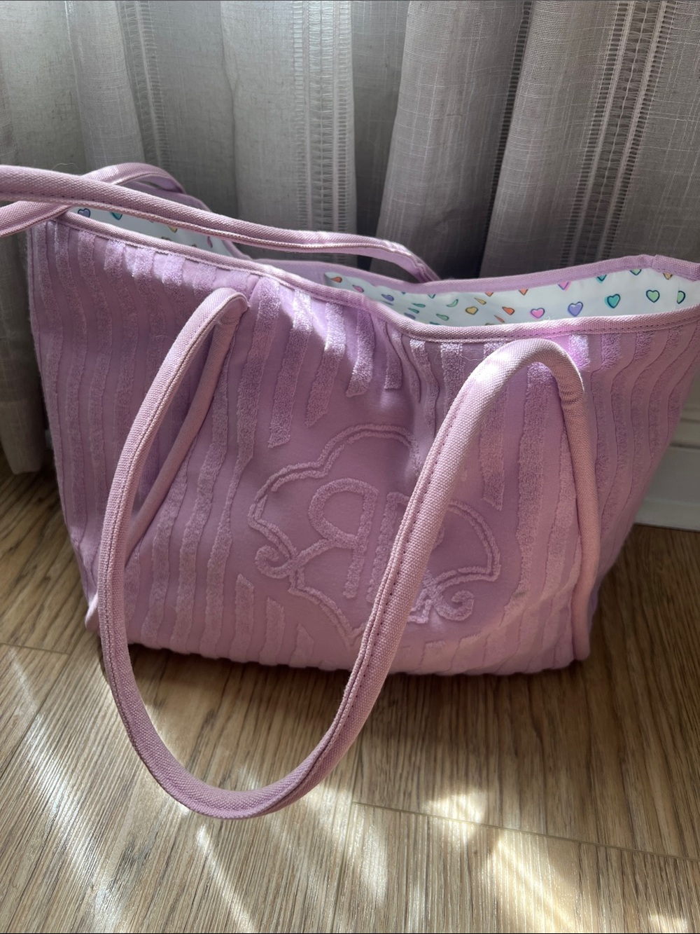 Roller Rabbit for target Women's Pink Tote Bag - Quilted Heart Design